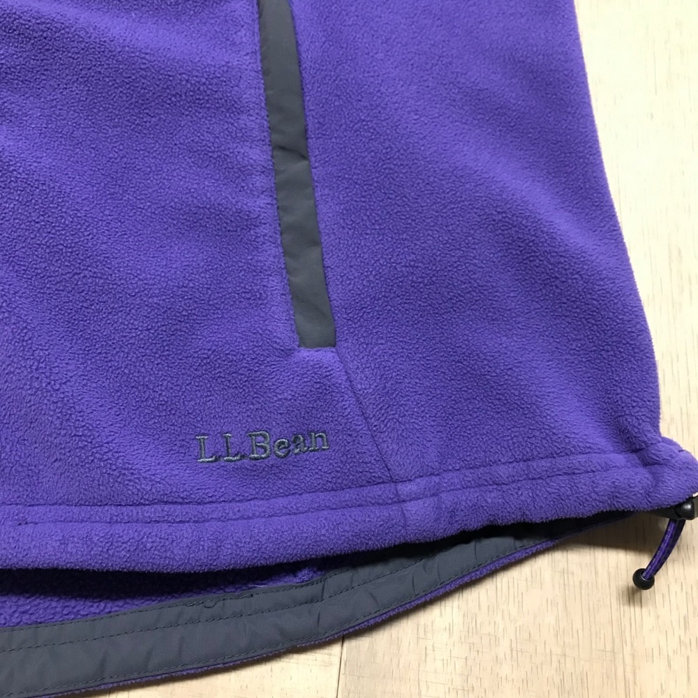 L.L. Bean Vest Womens Size L Purple Fleece Full Zip Cozy Cabincore Polartec Hike - Picture 4 of 11